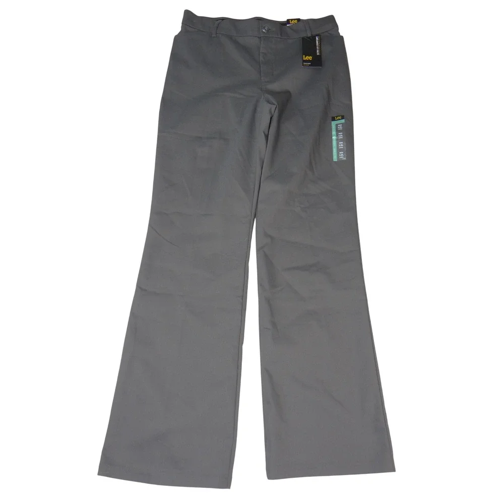 Lee Ultra Lux Comfort Mid Rise Trouser Pants Static Grey 12L Long 3985